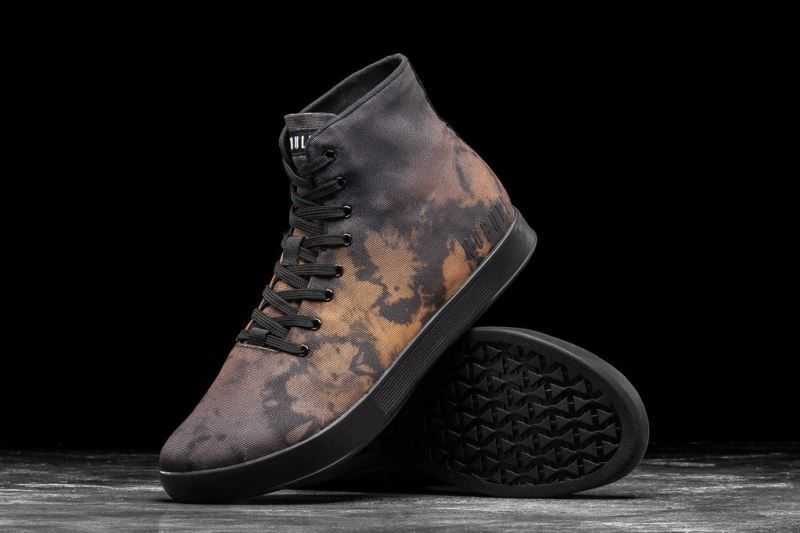 Orange Nobull High-Top Toffee Tie-Dye Canvas | 63587-AUMK