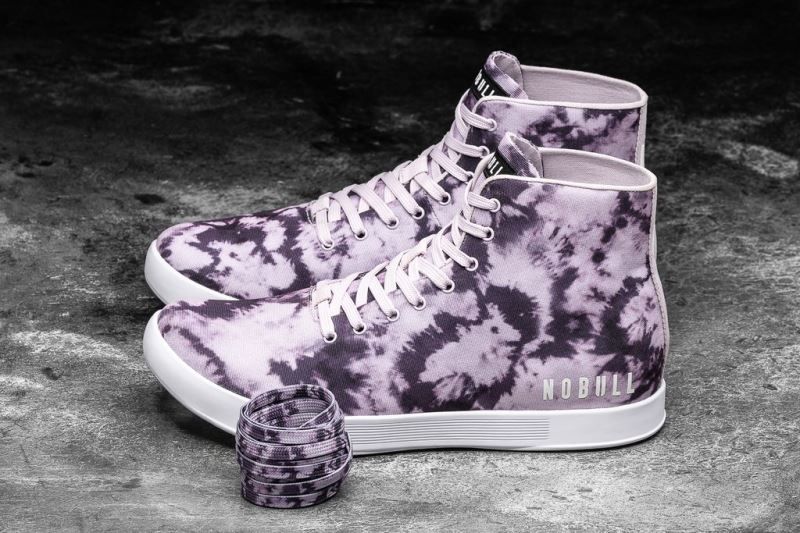 Purple Nobull High-Top Wisteria Tie-Dye Canvas | 76981-SORZ