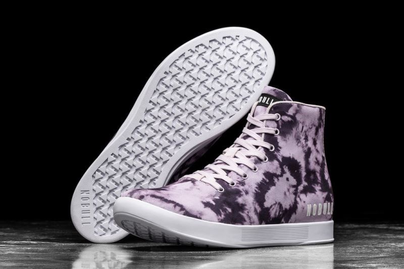 Purple Nobull High-Top Wisteria Tie-Dye Canvas | 76981-SORZ