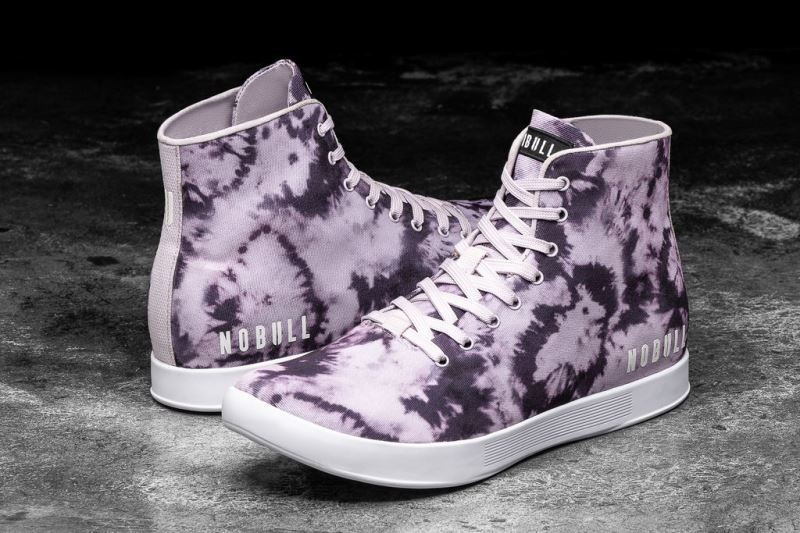 Purple Nobull High-Top Wisteria Tie-Dye Canvas | 76981-SORZ