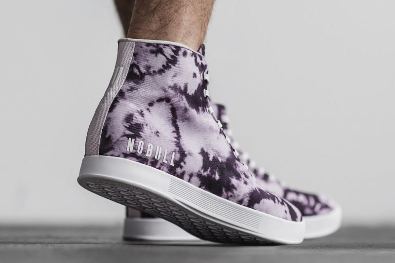 Purple Nobull High-Top Wisteria Tie-Dye Canvas | 95431-ZWCL