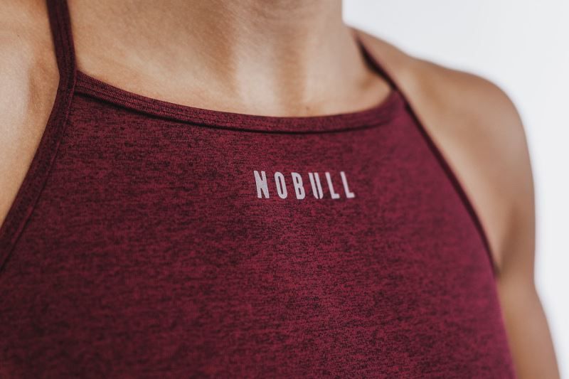 Red Nobull High-Neck Plush Heather | 62450-TWSR