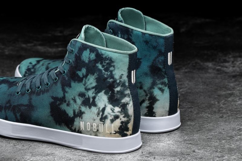 Turquoise Nobull High-Top Tie-Dye Canvas | 57302-MWPU