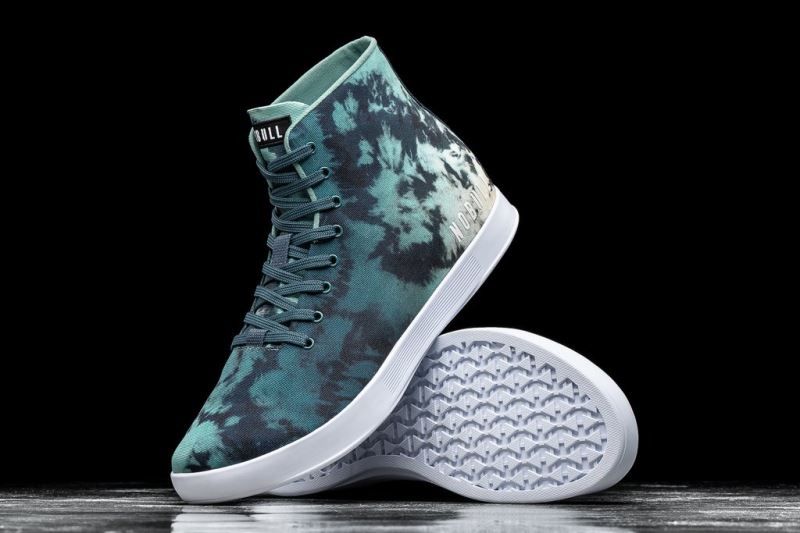 Turquoise Nobull High-Top Tie-Dye Canvas | 57302-MWPU