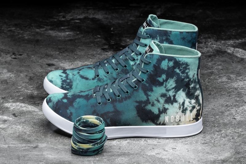 Turquoise Nobull High-Top Tie-Dye Canvas | 57302-MWPU