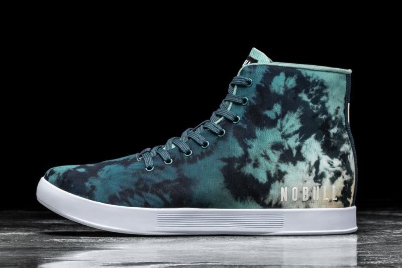 Turquoise Nobull High-Top Tie-Dye Canvas | 57302-MWPU