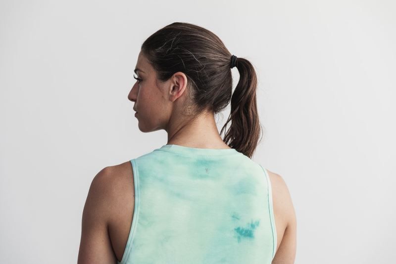 Turquoise Nobull Muscle Tie-Dye | 91703-UOLJ