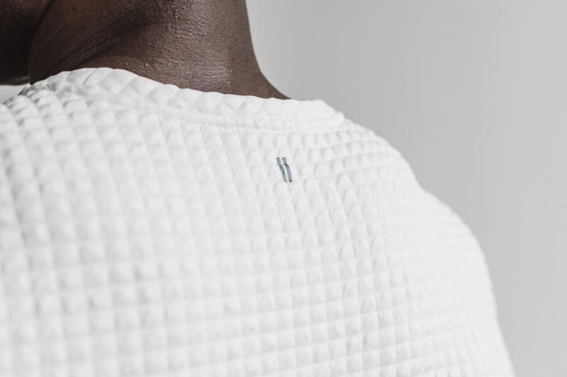 White Nobull Quilted Crew | 76081-WQSZ