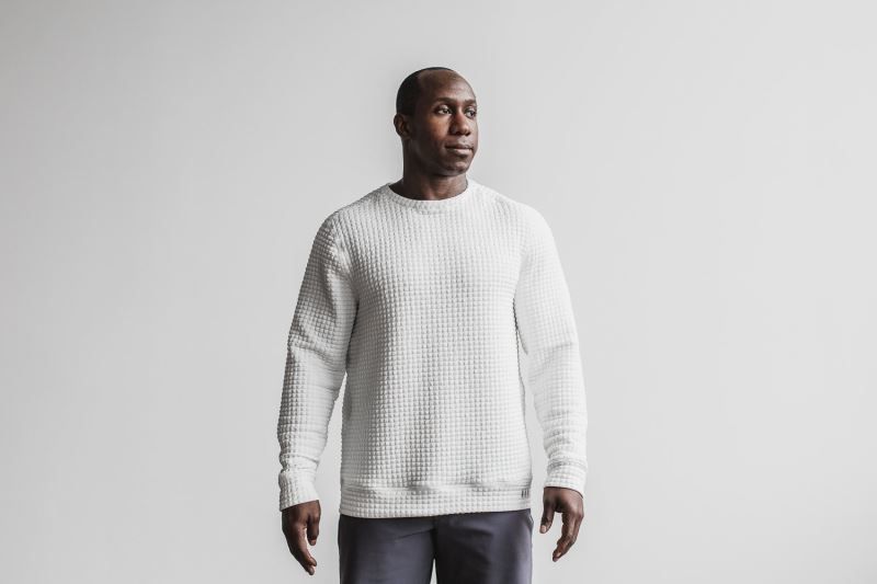 White Nobull Quilted Crew | 76081-WQSZ