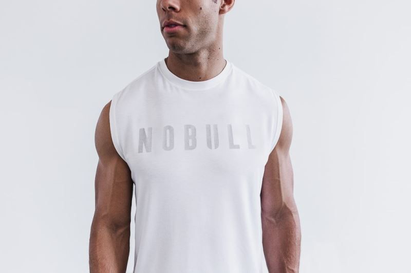 White Nobull Sleeveless | 23710-VHQG