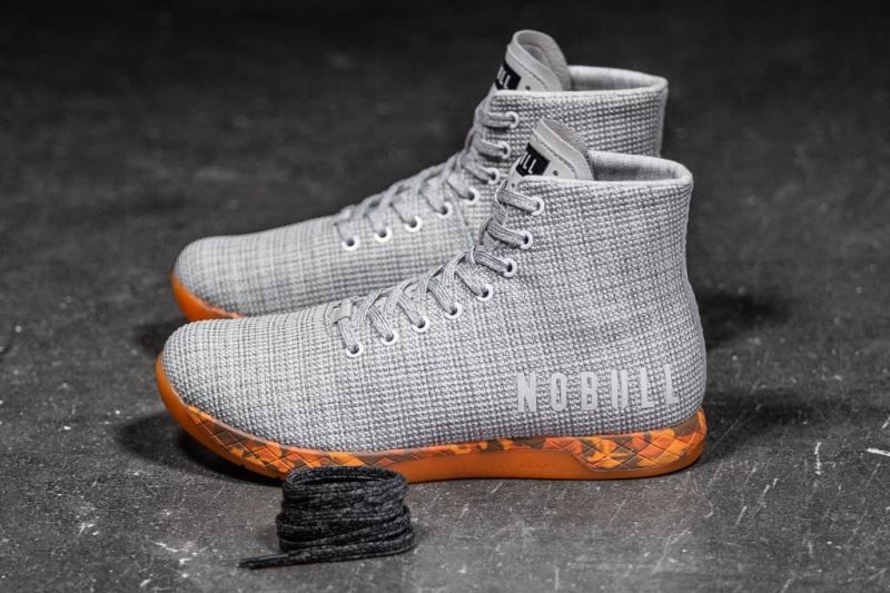 White Orange Nobull High-Top Heather | 45381-DFLX