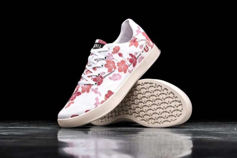 White Pink Nobull Cherry Blossom Canvas | 62017-JXGL