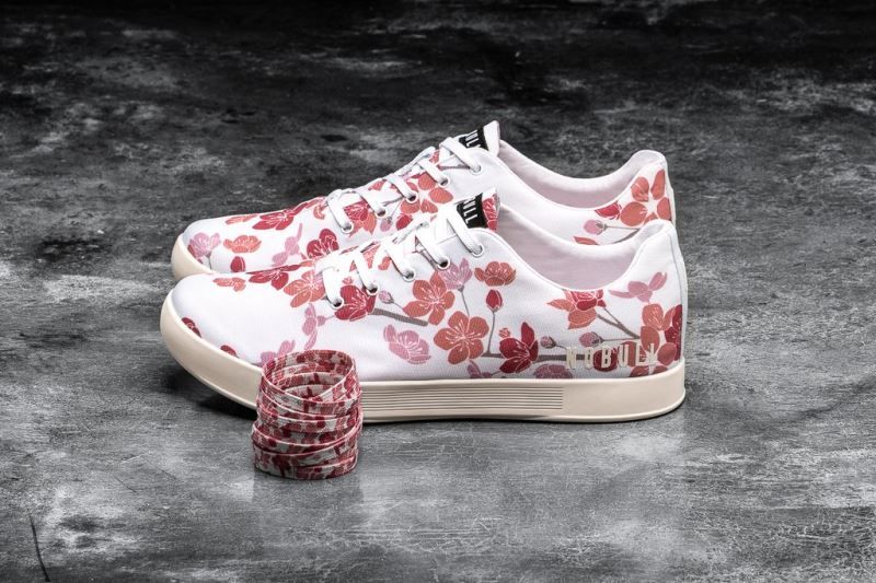 White Pink Nobull Cherry Blossom Canvas | 16309-JICG