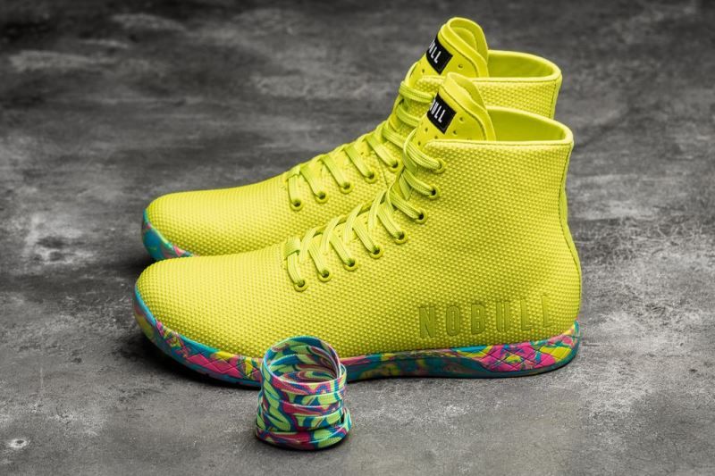 Yellow Nobull High-Top Neon Swirl | 86702-CODJ